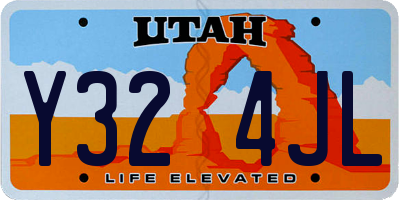 UT license plate Y324JL