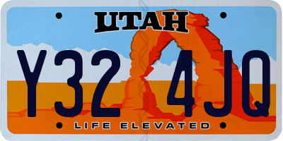 UT license plate Y324JQ