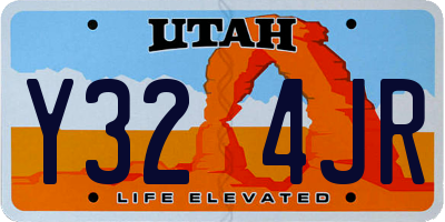 UT license plate Y324JR