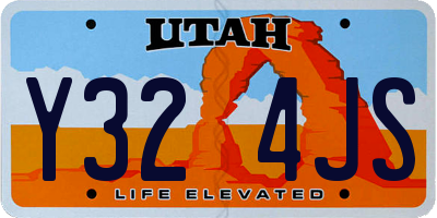 UT license plate Y324JS