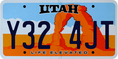 UT license plate Y324JT