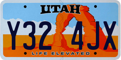 UT license plate Y324JX