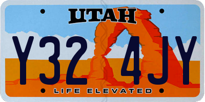 UT license plate Y324JY