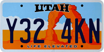 UT license plate Y324KN