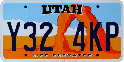 UT license plate Y324KP
