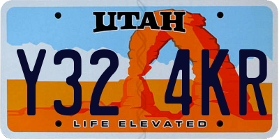 UT license plate Y324KR