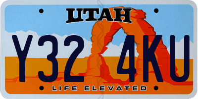 UT license plate Y324KU