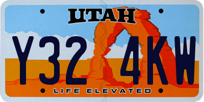 UT license plate Y324KW