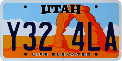 UT license plate Y324LA