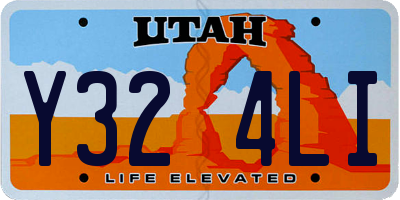 UT license plate Y324LI