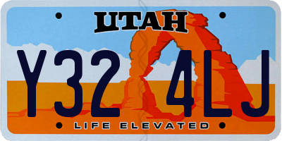 UT license plate Y324LJ