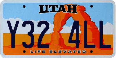 UT license plate Y324LL