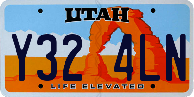 UT license plate Y324LN