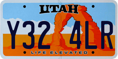 UT license plate Y324LR
