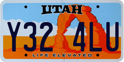 UT license plate Y324LU