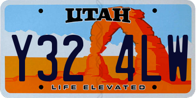 UT license plate Y324LW