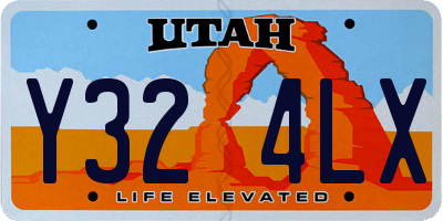 UT license plate Y324LX