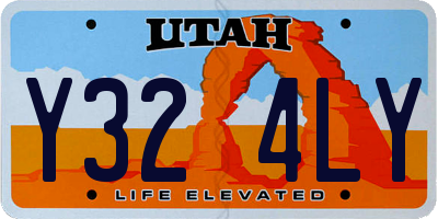 UT license plate Y324LY