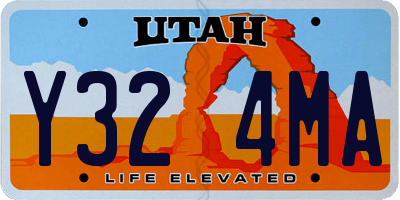 UT license plate Y324MA