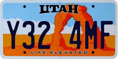 UT license plate Y324MF