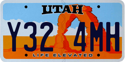 UT license plate Y324MH
