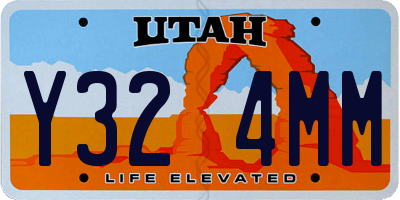 UT license plate Y324MM