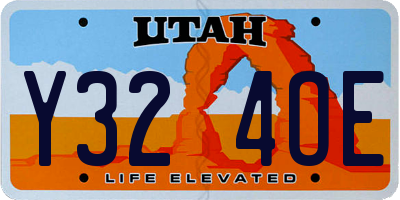 UT license plate Y324OE