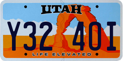 UT license plate Y324OI