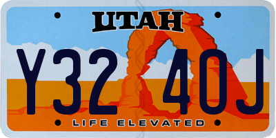 UT license plate Y324OJ