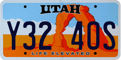 UT license plate Y324OS