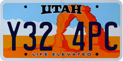 UT license plate Y324PC
