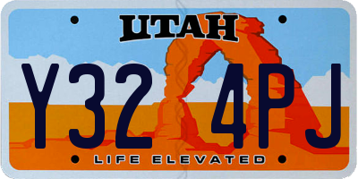 UT license plate Y324PJ