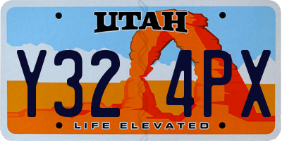 UT license plate Y324PX