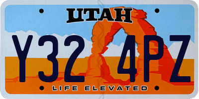 UT license plate Y324PZ