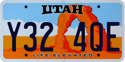 UT license plate Y324QE