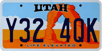 UT license plate Y324QK