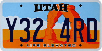 UT license plate Y324RD