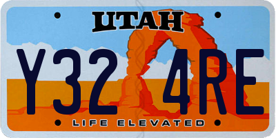 UT license plate Y324RE