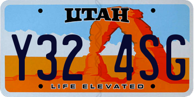UT license plate Y324SG