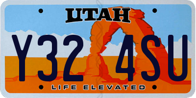 UT license plate Y324SU