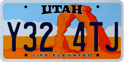 UT license plate Y324TJ