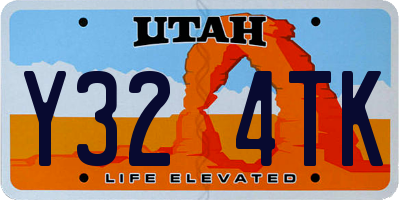 UT license plate Y324TK
