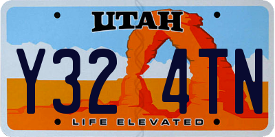 UT license plate Y324TN