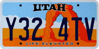 UT license plate Y324TV