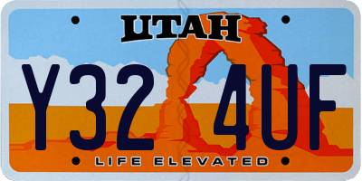 UT license plate Y324UF