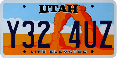 UT license plate Y324UZ