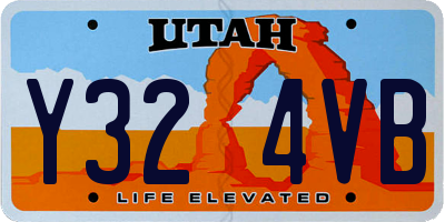 UT license plate Y324VB