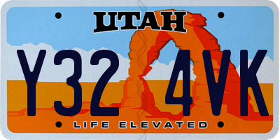UT license plate Y324VK