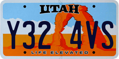 UT license plate Y324VS
