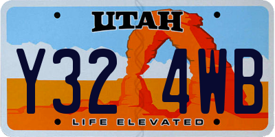 UT license plate Y324WB